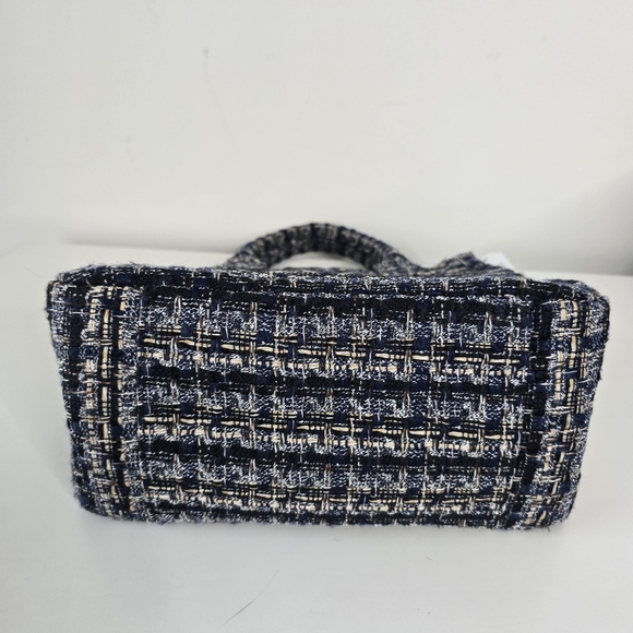 NWT J. Crew Small Tweed Structured Tote Bag Purse Multicolored Old Money - Picture 3 of 11
